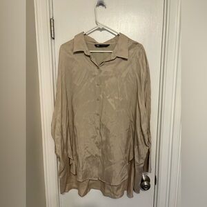 Zara Men's Beige Button Down Shirt